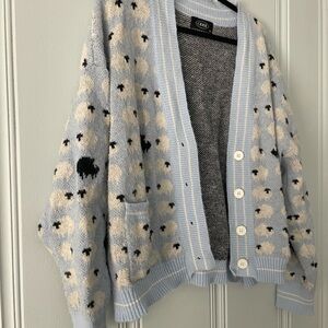 Cozy Sheep Pattern Cardigan